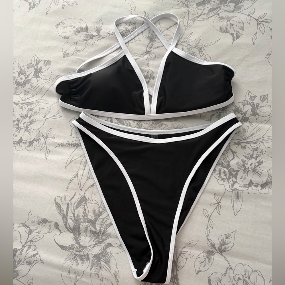 Black & White Bikini Set - Women Swim